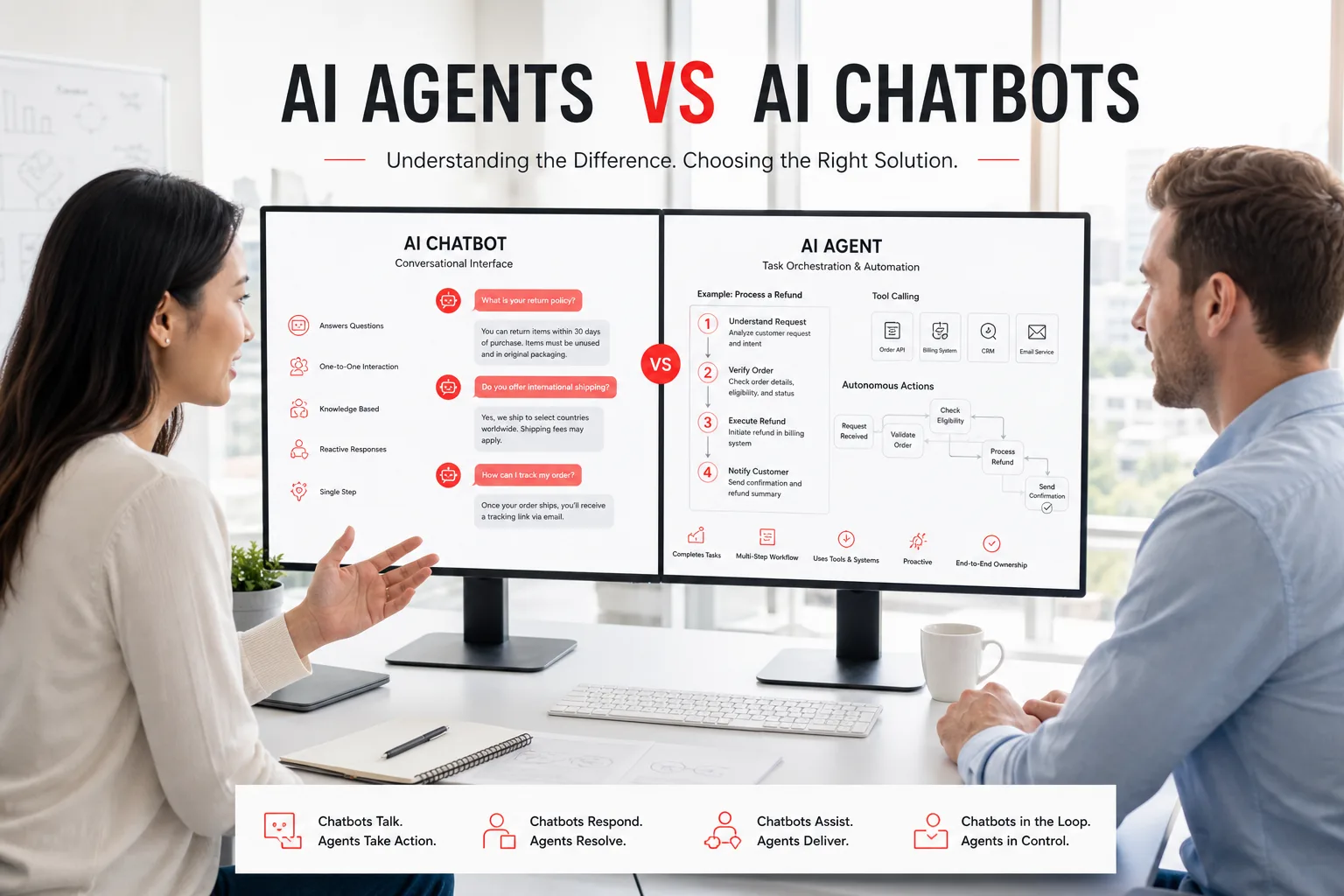 AI Agents vs AI Chatbots: What's the Difference?