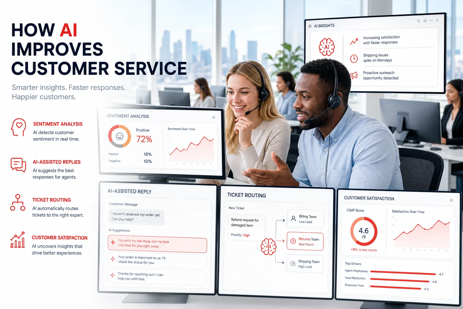 How AI Improves Customer Service: Benefits, Use Cases, and Best Practices